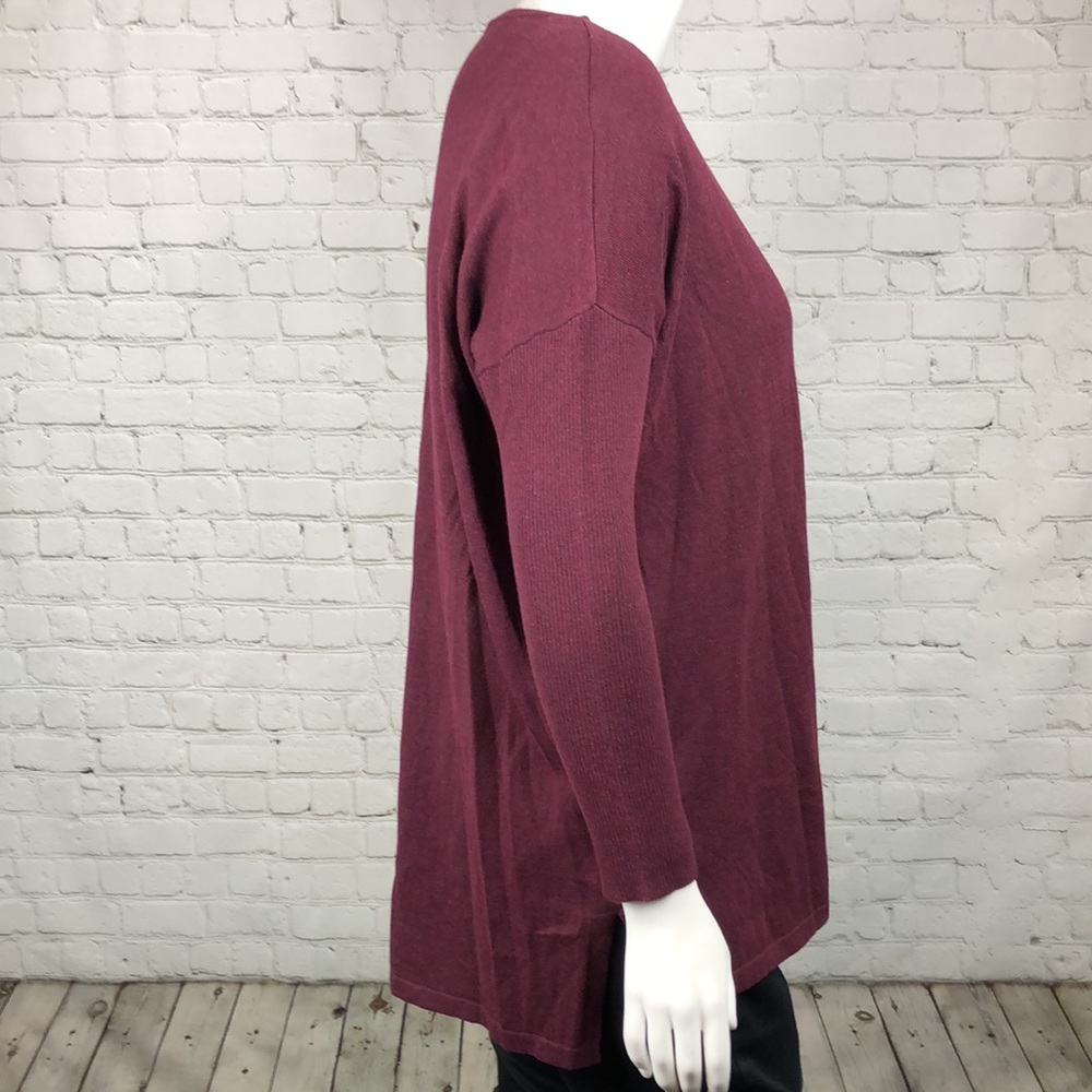 1X 2X Style & Co Berry Colored Tunic Sweater Plus Size - Picture 4 of 5